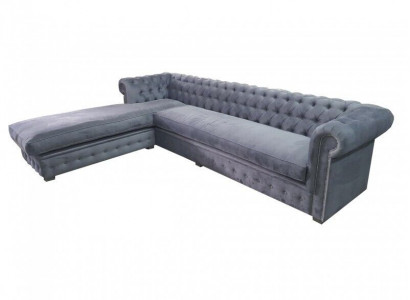 Corner sofa Chesterfield fabric textile corner couch sofa upholstery couch corner suite
